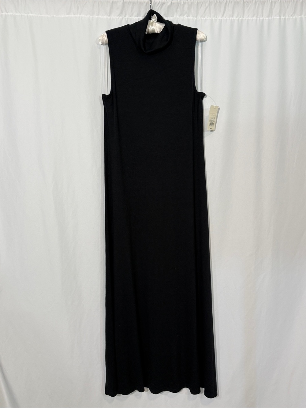 a new day Black Sleeveless Turtleneck Maxi Dress